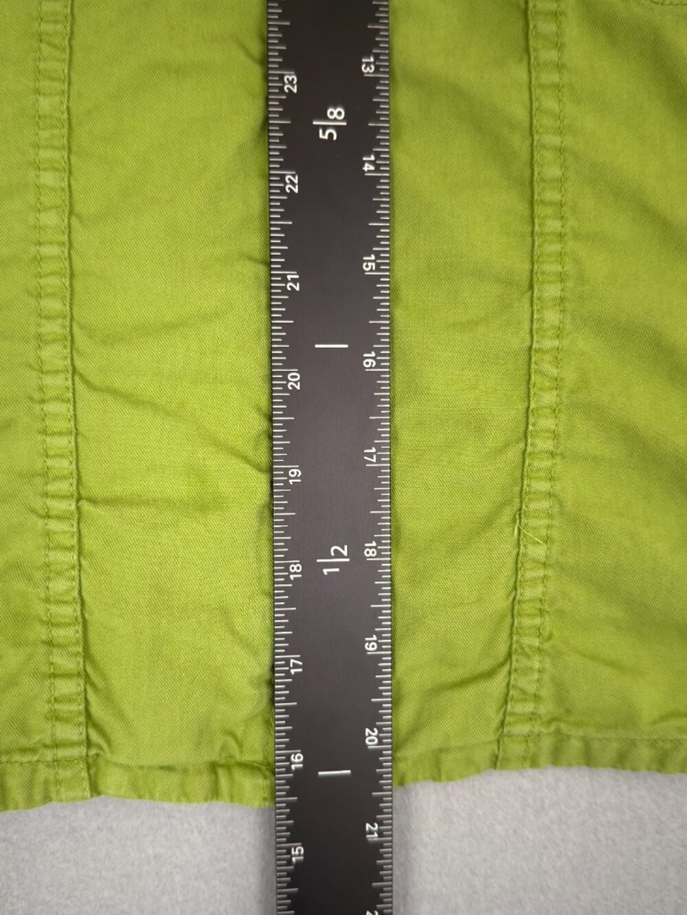Liz Claiborne Lizwear Cotton Jacket Women’s L Lime Green Utility Zip Front Y2K - Picture 11 of 14
